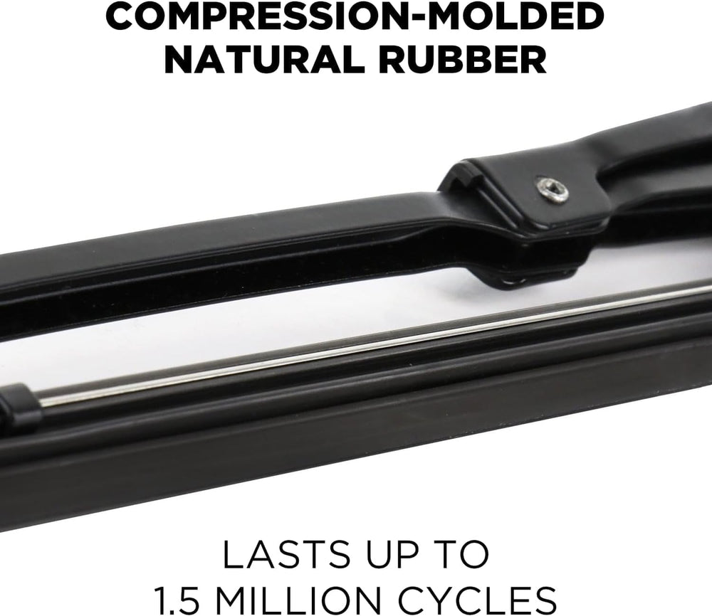 Clix Wipers Heavy Duty Replacement Windshield Wiper Blade for Truck, Bus, RV & Equipment (Set of 2)