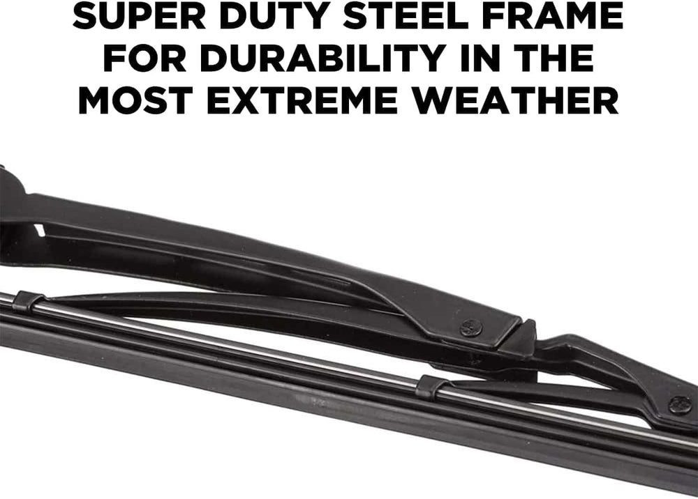 Clix Wipers Heavy Duty Replacement Windshield Wiper Blade for Truck, Bus, RV & Equipment (Set of 2)