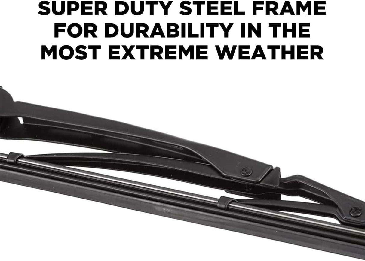 Clix Wipers Heavy Duty Replacement Windshield Wiper Blade for Truck, Bus, RV & Equipment (Set of 2)