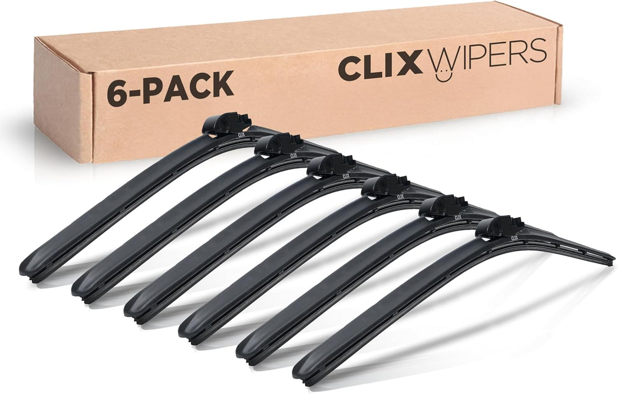 6 Pack - Premium Clix Windshield Wiper