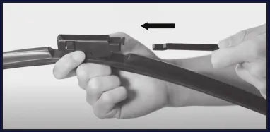 Slide the connector onto the bayonet arm
