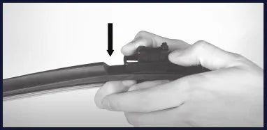 Set the connector down onto the blade