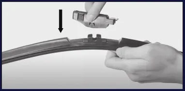 Lower the X3 Clip onto the connector