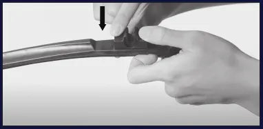 Press the lock open on the X5 Clip