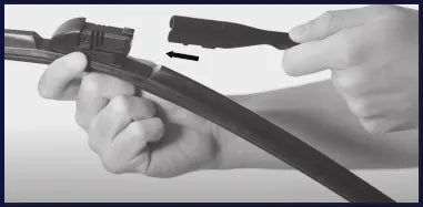 Slide the arm onto the connector