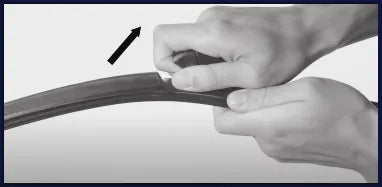 Remove the protective cover from the blade's center connector