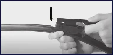 Press down onto the arm