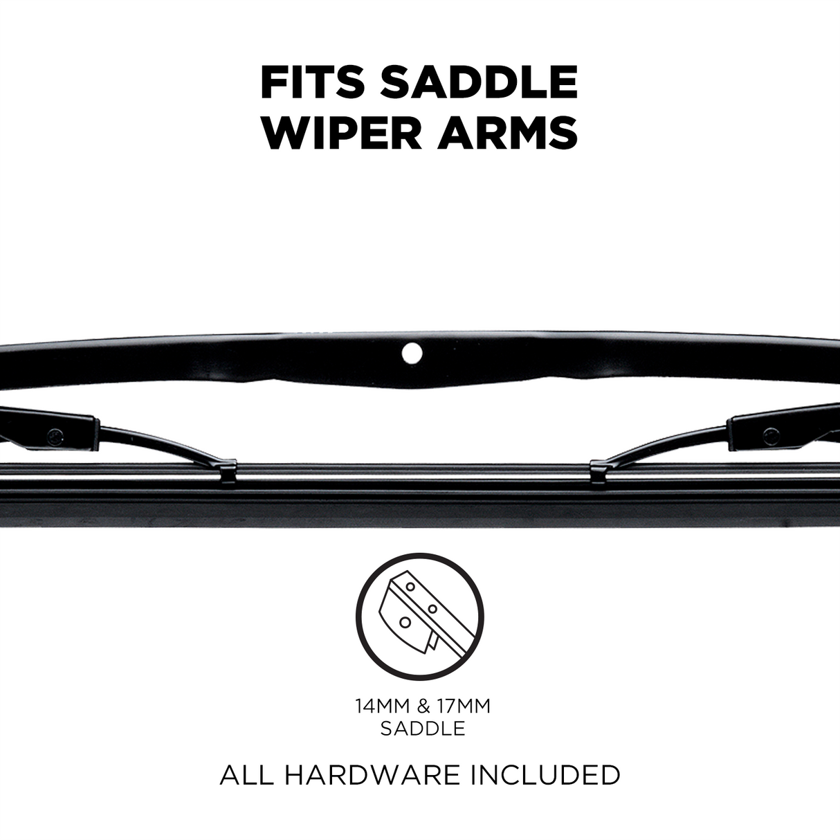 78 Series Bolt-on Saddle Mount OEM Replacement Heavy Duty Windshield Wiper - Pack of 1