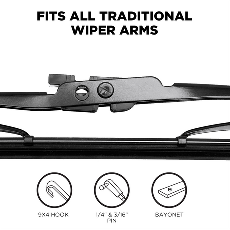 2015 Chevrolet City Express Windshield Wipers Blades - 22" Driver Side 16" Passenger Side Conventional