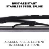 2017 Nissan Qashqai Windshield Wipers Blades - 28" Driver Side 18" Passenger Side Conventional