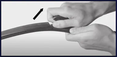 Remove the protective cover from the blade's center connector