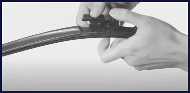 Set the blade onto the wiper arm