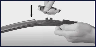 Lower the X3 Clip onto the connector