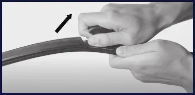 Remove the protective cover from the blade's center connector
