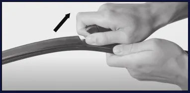 Remove the protective cover from the blade's center connector