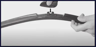 Lower the connector onto the blade