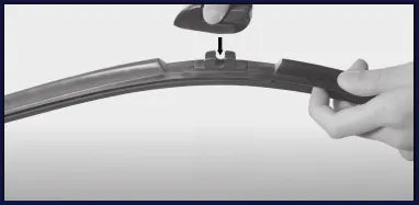 Lower the connector onto the blade